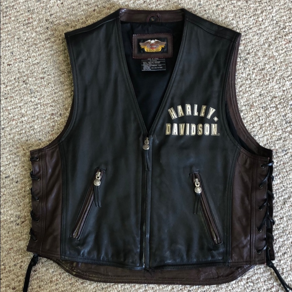 Harley Davidson Leather vest 95th anniversary
